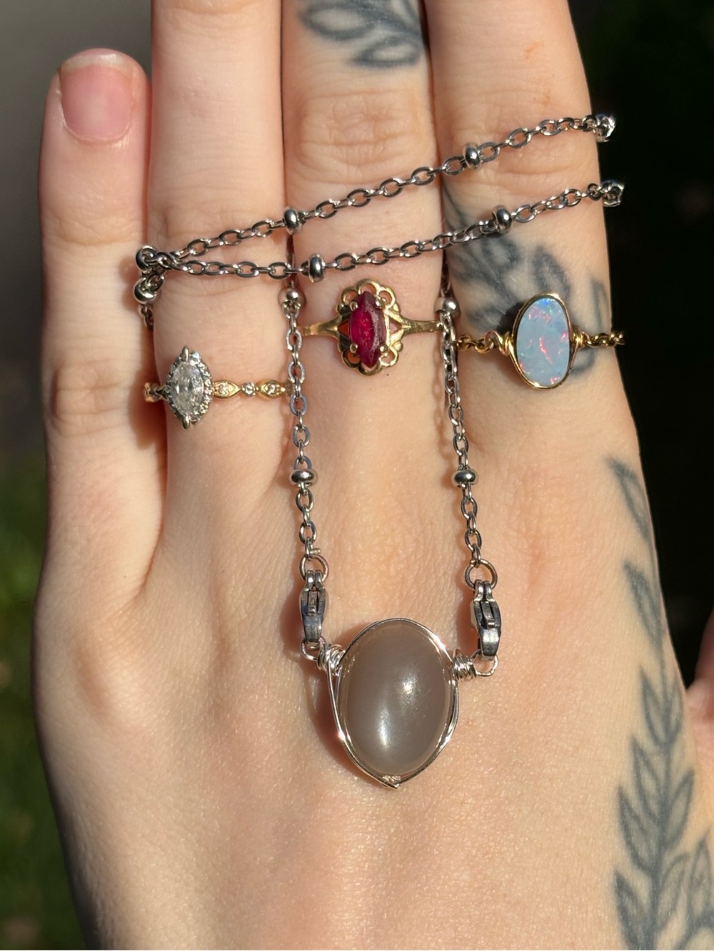 Catseye interchangeable necklace